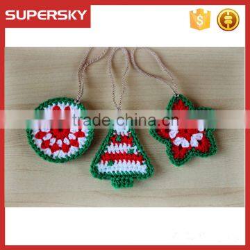 V-747 Hand Knit Christmas Decoration Star Hanging Tree Decoration Crochet Christmas Tree Hanging Ornament photo-2
