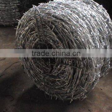 Anping factory price sale hot dipped galvanized barbed wire fence barbed wire per roll