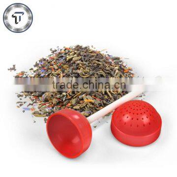 FDA stardand lollipop shape silicon tea filter