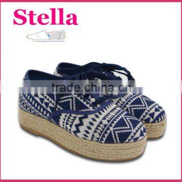 blue canvas designer ladies casual shoes