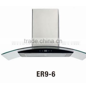 ER9-6 stainless steel tempered glass panel popular range hood