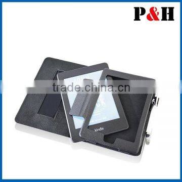 Most Popular High Quality Manufacturer Leather Case With Hand Strap for Kindle Paperwhite photo-5