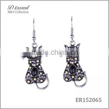 2016 Fashion Designs Ladies/Women's Jewellery Earrings Italian French Black Cat Stud Earrings