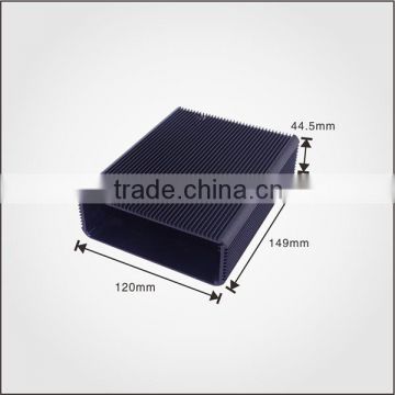 Anodizing aluminum electronics enclosure heatsink in black color