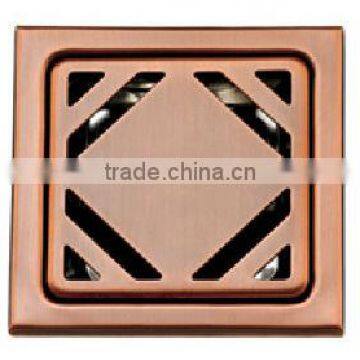 Red bronze square-shaped floor drain