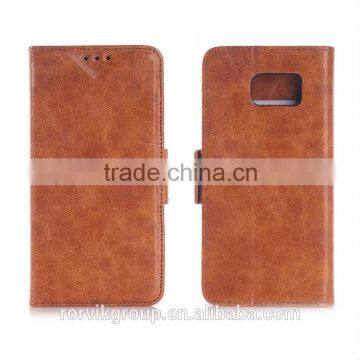 Hot Selling PU Leather wallet case for samsumg galaxy s6 , leather wallet case for samsung s6