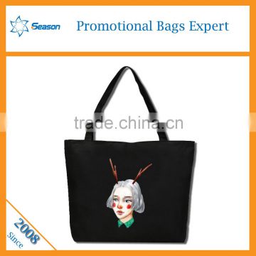 Yiwu manufactuer 2016 cotton shopping tote custom canvas bag