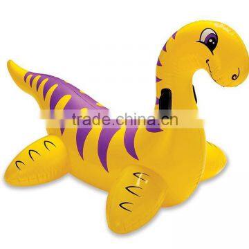 yellow and purple pattern inflatable dino the dinosaur ride on