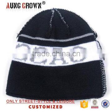 Custom Acrylic Cuff Beanie Knitted Hat With Custom Patch photo-6
