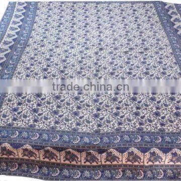 RTBSC-2 Elephant Printed Double Bed Sheet Mandala Work Beautiful Home Furnishing Bed Spread From Jaipur