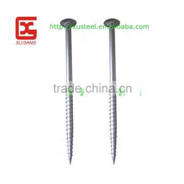 ground screw stick, helical ground screw pile,solar ground steel