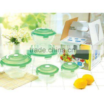Hot selling 5pcs salad bowl set with lid GL9501-B