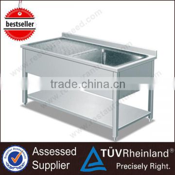 Fabricated Single/Double Restaurant Stainless Steel Trough Sink