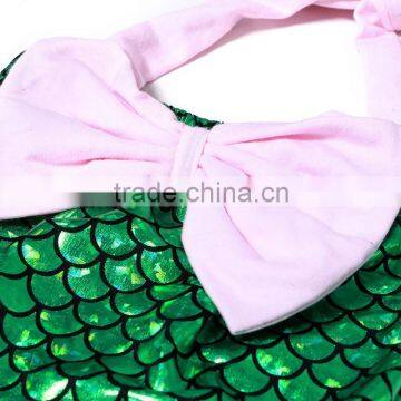 2016 New Kaiya Sell Like Hot Cakes Baby Swim Suit Baby Pink Bow and Green Mermaid Tail for Swimming photo-4
