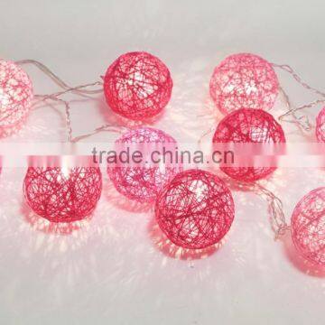 LED Yarn Wrapped Craft Light String, Christmas Craft Cotton Ball Light String, Cotton Ball Led Lichterkette