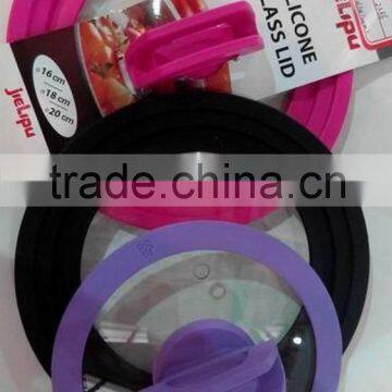 Glass Pot Lid With Silicone Edge