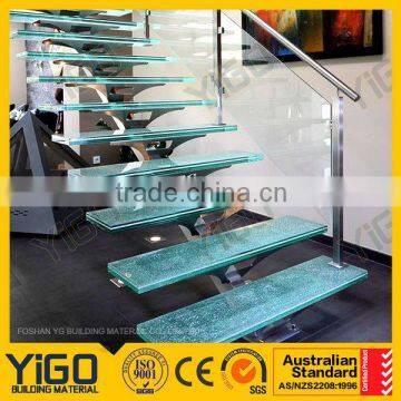 Modern glass staircase