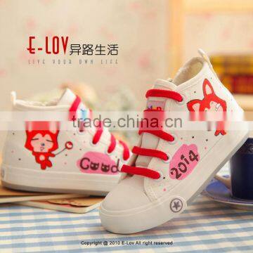2015 Hot Sales High Quality White Canvas Shoes no Brand