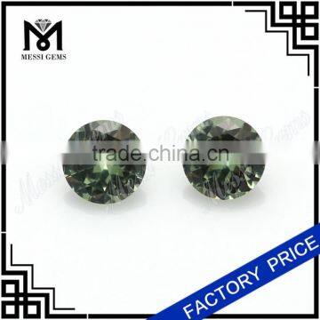 Wholesale 6mm round brillant cut loose green spinel stone