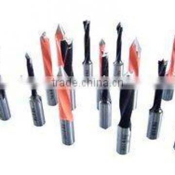Solid tungsten carbide wood-working drill
