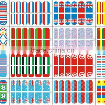 2014 Brazil World Cup Products nail stickers nail warps for nail art from 2014 yiwu china