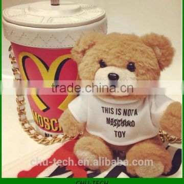 Cartoon plush bear li polymer power bank 10000mah