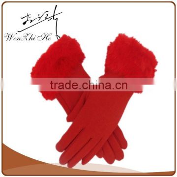 2016 NEW Design Classical Red Micero Velvet Hand Gloves in low price