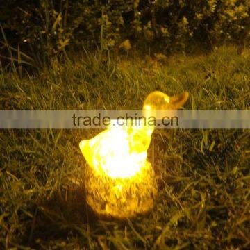 Little duck animal figurines solar sensor lights