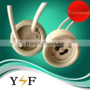 Light yellow ceramic socket gu10