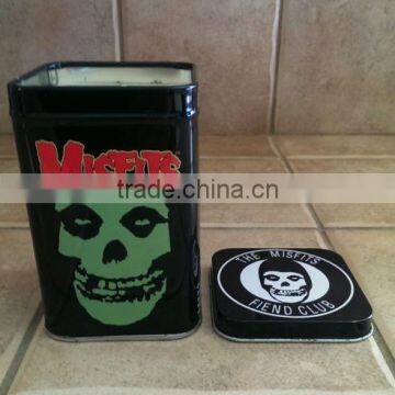 scented soy black tin candle