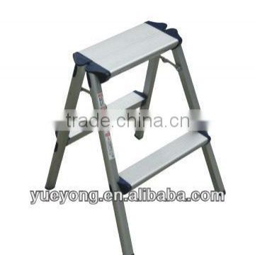 Foldable 2 step aluminum ladder