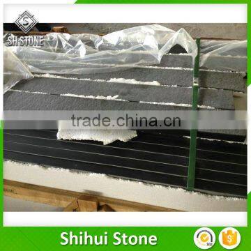 High Quality Black Basalt Stair Stepping Stone L Shape photo-5