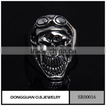 925 Sterling Silver Mirco Setting Skull Man Ring/Men Gay Stainless Steel The Expendables Skull Ring photo-3