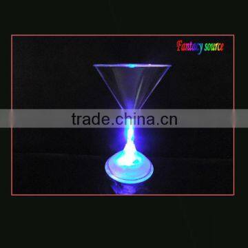 led martini glass battery replaceable,led flashing cup