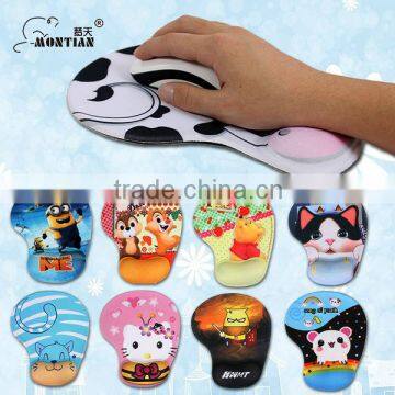 2015 hot selling Cartoon popular Silicone Gel mouse pad