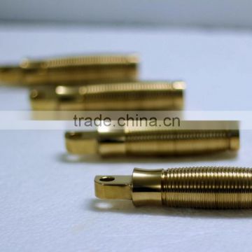 STROKER BILLET BRASS & KNURLED FOOT PEGS PEG PAIR FOR HARLEY BOBBER CHOPPER