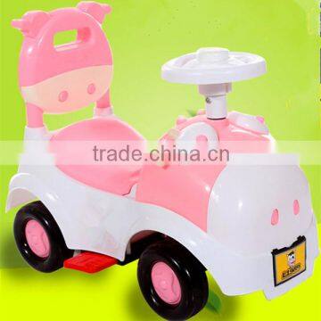 wholesale CE new PP children cartoon cow swing car/kids twist car/baby swing car twist car for kids to drive with CE approve