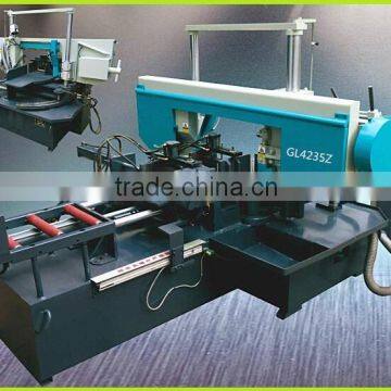 Metalworking angle miter bandsaw machine with automatic feeder