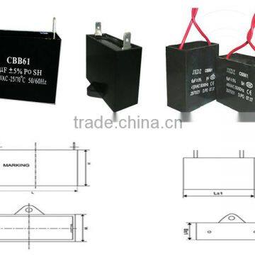 white plastic & aluminum shell LEFENG brand cbb60 cbb65 cbb61 cd60 series capacitor 450vac