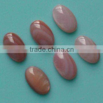 6*10mm natural oval pink shell cabochons for fine jewelry