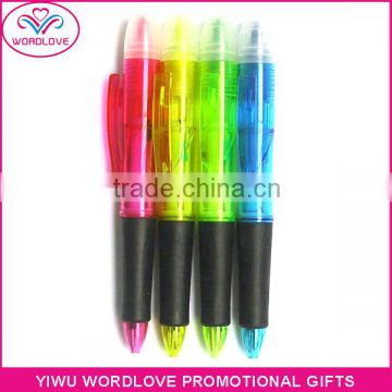 promotional multifunctional fluorescent marker pen highlighter ball pens