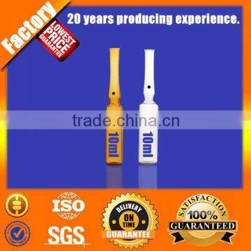 10ml type B glass ampoule clear and amber color YBB standard