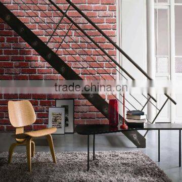 2015 hot sale 3D red brick cheap wallpaper