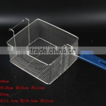 Deep Fry Basket Used For Counter Fryer and Stainless steel frying colander strainer basket with flexible handle