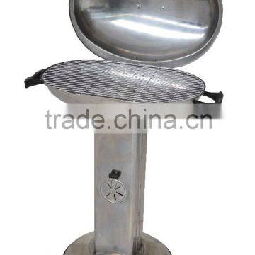 stainless steel pedestal bbq grill