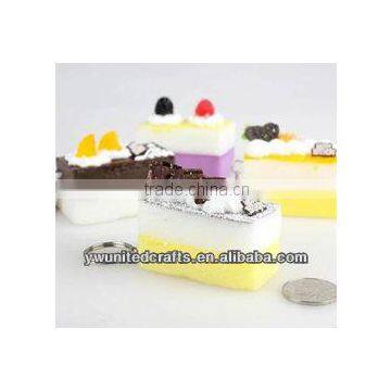 Fashion&charm simulation chocolate cake keyring