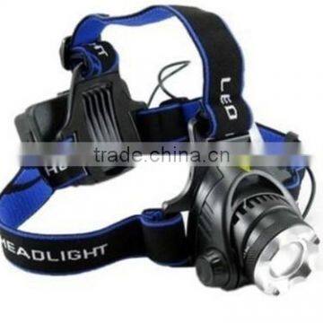 10W LED 1100 lumen zoom rechargeable headlamp T6 for camping walking fishing