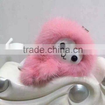 New Fashion Real Mink Fur Monkey Keychain