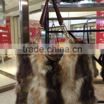 new style fashion ladies handbags raccoon fur FH5