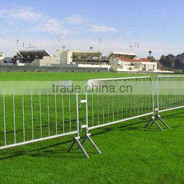 portable galvanized tube crowd control barrier fence/color coated temporary pedestrian barrier